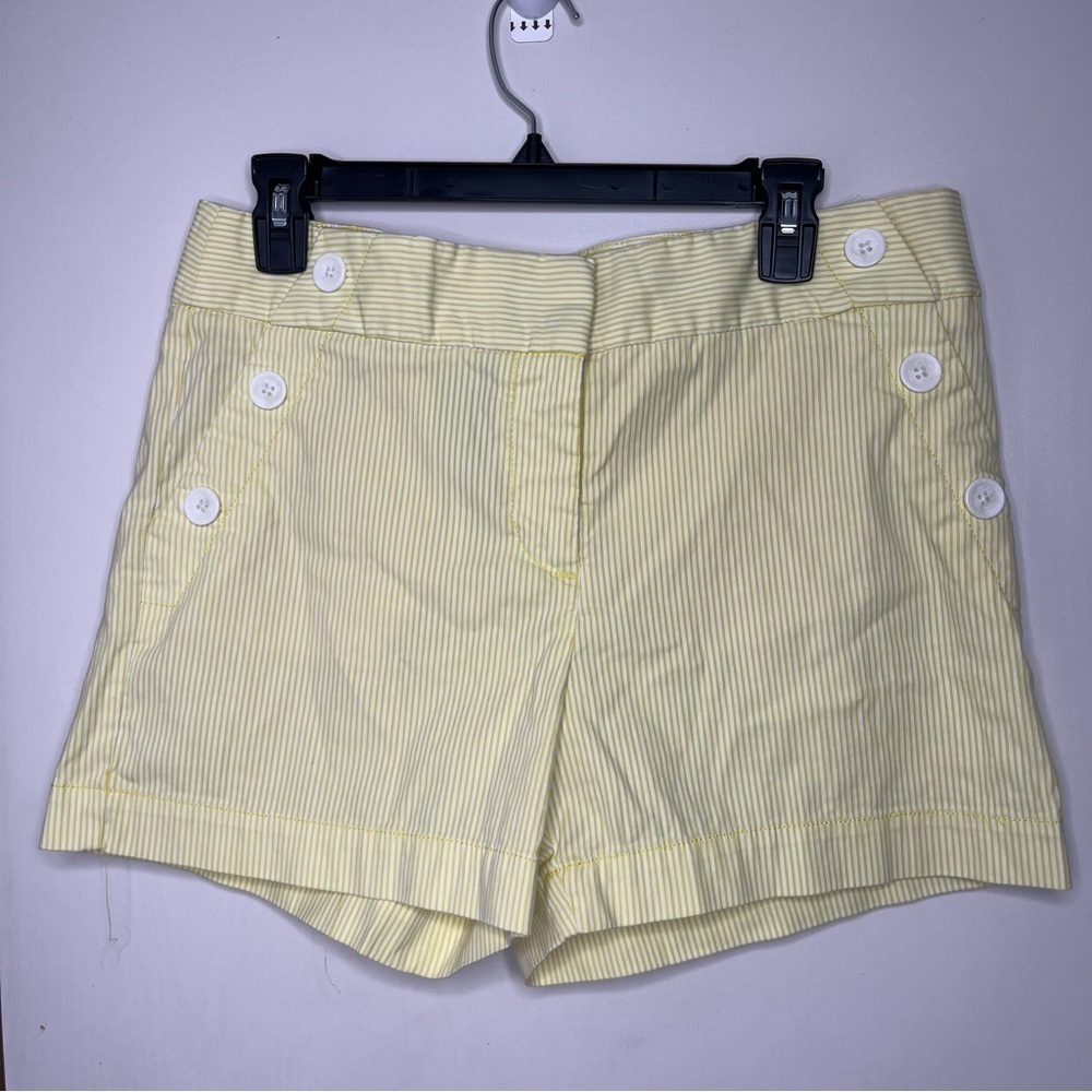 LOFT Yellow High Waist Tailored Shorts